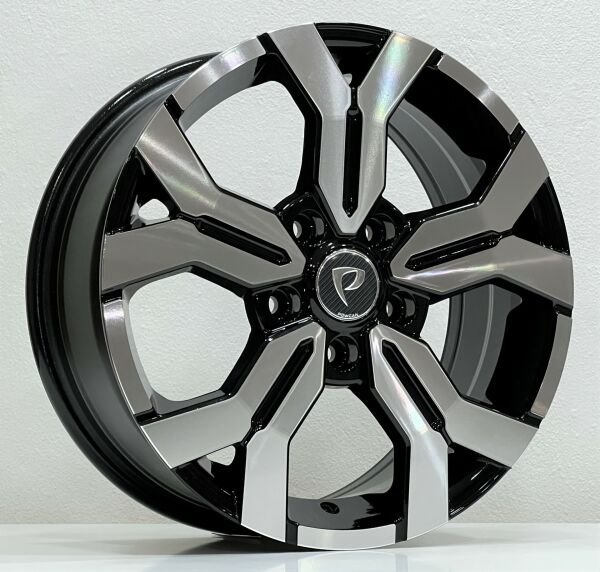 6.5X15 BK-1110 4X100 ET35 60.1 BLACK MACHINED XL