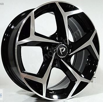 Powcan 6X15 BK-5340 5X112 ET35 57.1 BLACK MACHINED XL  Binek Jant