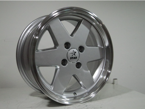 6.5X14 TPL-6019 4X98 ET20 58.6 SILVER LIP MACHINED
